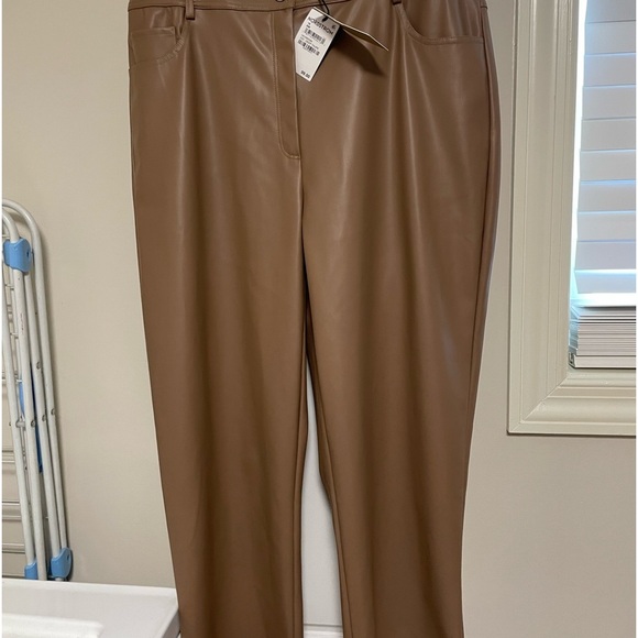 Halogen pants ladies size 18 new with tags leather feel - Picture 1 of 3